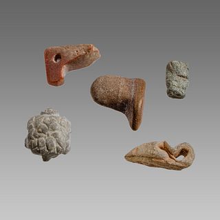 Lot of 5 Near Eastern Style Stone Amulets 