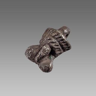 Roman Silver Phallus Amulet.