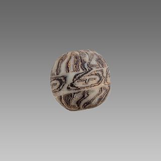 Phoenician Style Mosaic Face Bead. Size 0 3/8 inches. 