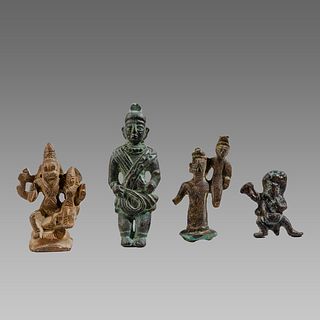 Lot of 4 Indian Bronze Buddha Figures probably c.19th century?
