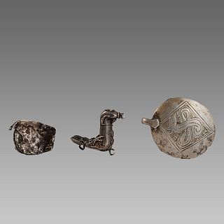 Lot of 3 Islamic Silver pendants c.19th century.