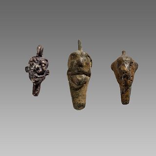 Lot of 3 Ancient Messopotamian Pazuzu c.2000 BC. 