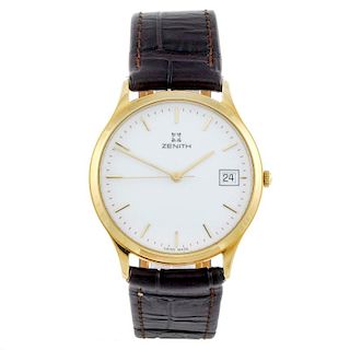 ZENITH - a gentleman's wrist watch. 18ct yellow gold case. Numbered 2760 226. Signed quartz calibre