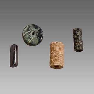 Lot of 4 Messopotamian Style Stone Seals. 