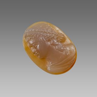 Agate Cameo with Female Bust.