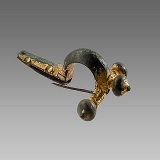 Ancient Roman Gilded Bronze Fibula c.2nd-4th century AD.