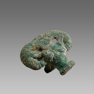 Ancient Greek Bronze Attachment with Bull head c.4th century BC.