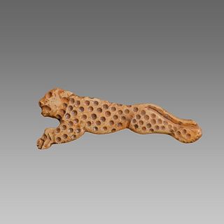 Roman Style Carved Bone Lion. 