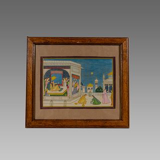 Indian Miniature Painting Probably 19th century. 
