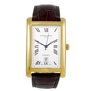 FREDERIQUE CONSTANT - a gentleman's Carree wrist watch. Gold plated case with stainless steel case b