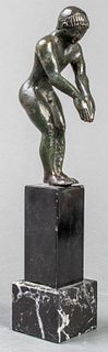 Grand Tour Etruscan Bronze Diving Figure