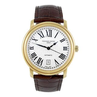 FREDERIQUE CONSTANT - a gentleman's Persuasion wrist watch. Gold plated case with exhibition case ba