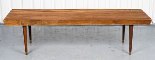 George Nelson Style Teak Slat Bench / Table
