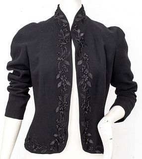 John Galliano Wool Embroidered Evening Jacket