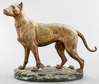 Paul-Édouard Delabrièrre Signed Bronze Dog