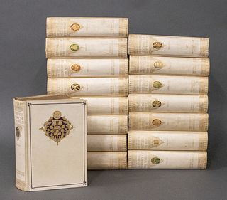 History Of The World Vellum Bindings, 16 Volumes