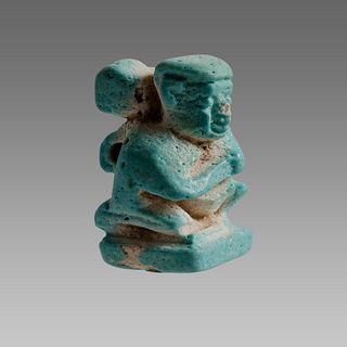 Ancient Egyptian Erotic Faience Amulet c.664-300 BC. 