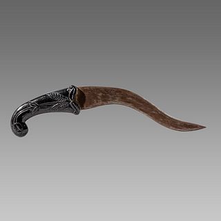 India, Mughal Style Steel Dagger with Stone handle.