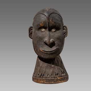 Oceanic Wooden Mask with inlaid eyes. 