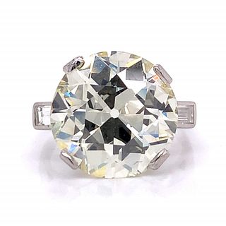 Art Deco Platinum 8.60 Ct. GIA Diamond Ring