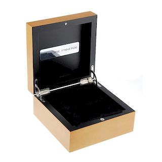 PANERAI - a complete watch box. <br><br>Box appears in a very pleasant state with light signs of wea
