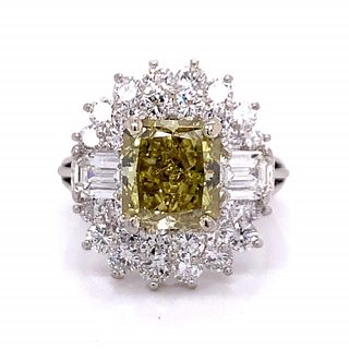 3.00 Natural Color GIA Certified Diamond Ring
