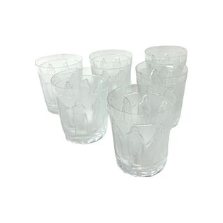 Lalique Crystal Set of 6 Glasses