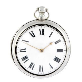 A pocket watch by John Vaughan. Silver cases, hallmarked London 1817. Signed key wind full plate fus
