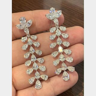 17.15 Ct. Diamond Chandelier Earrings