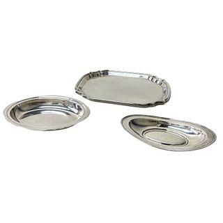 Set of 3 Sterling Silver Trays