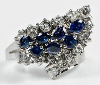 18kt. Sapphire and Diamond Ring 