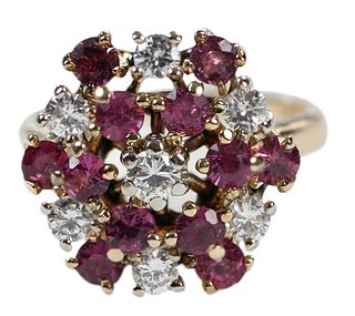 14kt. Diamond and Ruby Ring