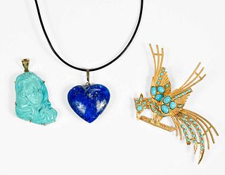 Three Pieces of Gemstone Jewelry
