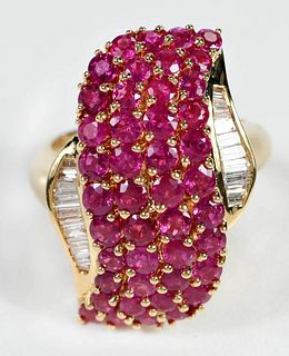 18kt. Ruby and Diamond Ring