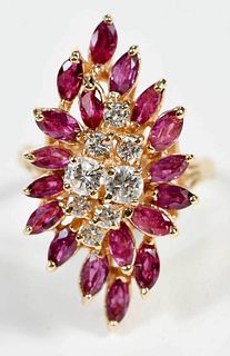 14kt. Ruby and Diamond Ring