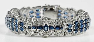 Silver Sapphire Bracelet 