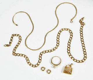 Six Pieces Gold Jewelry