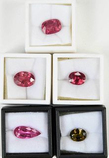 Five Loose Tourmaline Gemstones