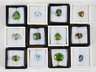 12 Assorted Loose Tourmaline Gemstones