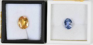Two Loose Sapphire Gemstones