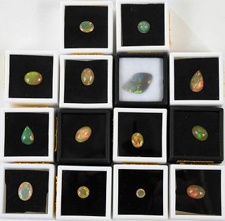 Fourteen Loose Opals