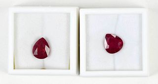 Two Loose Ruby Gemstones