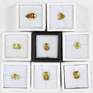Eight Loose Sphene Gemstones