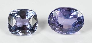 Two Loose Lavender Sapphire Gemstones
