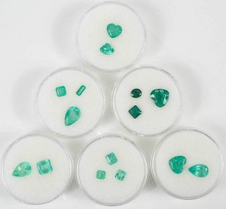 Fifteen Loose Emerald Gemstones