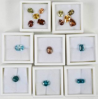 Sixteen Loose Zircon Gemstones