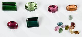 16 Loose Tourmaline Gemstones