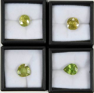 Four Loose Sphene Gemstones
