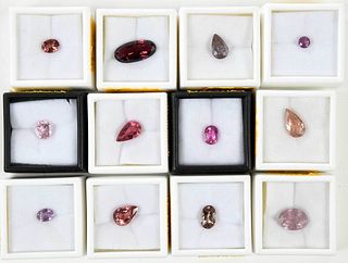 12 Loose Tourmaline Gemstones