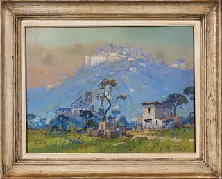 Hezekiah Anthony Dyer (American, 1872-1943) View of an Italian Hill Town